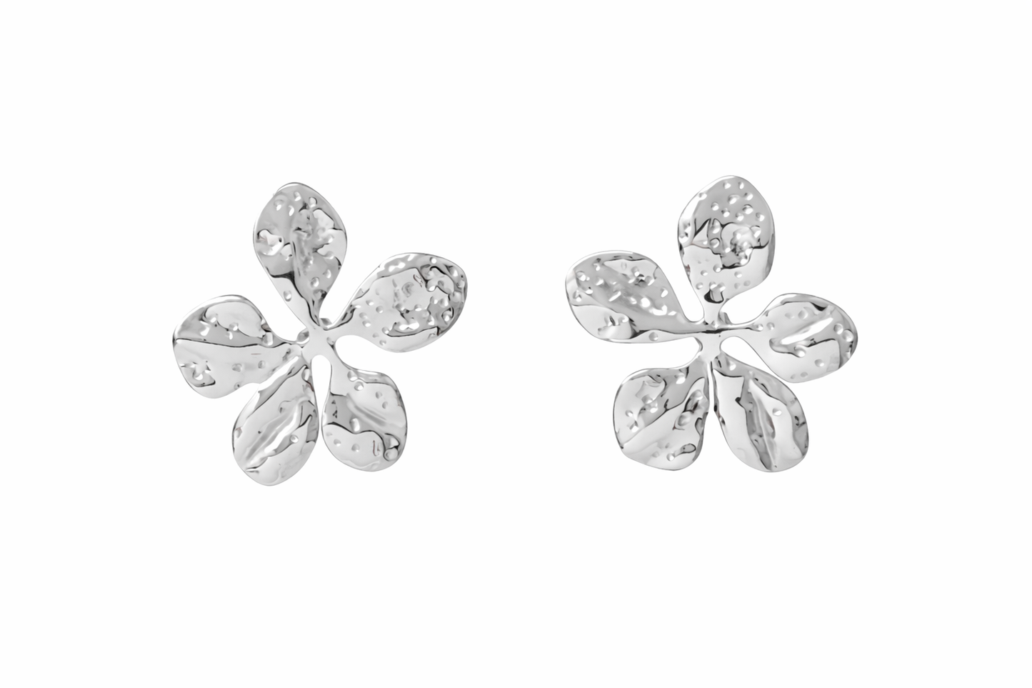 Silver Flower Earrings