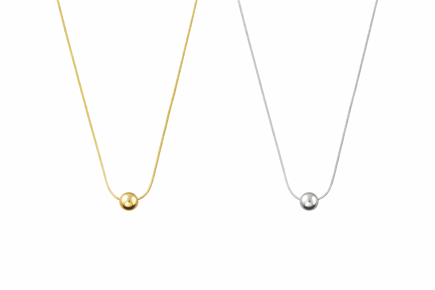 Bead Necklace Stainless Steel