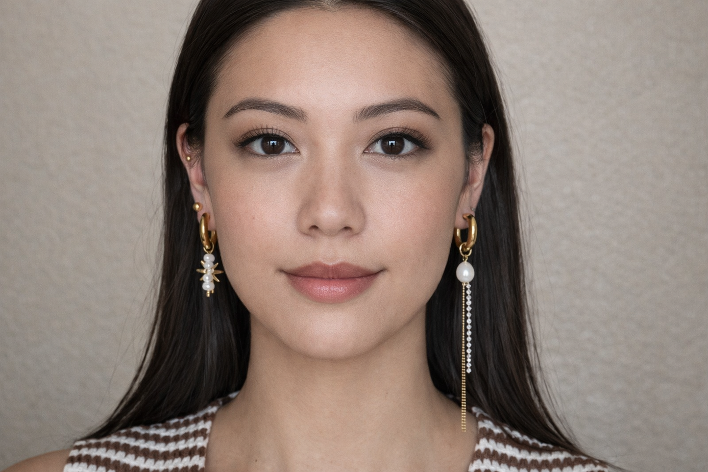Golden Asym Hoops