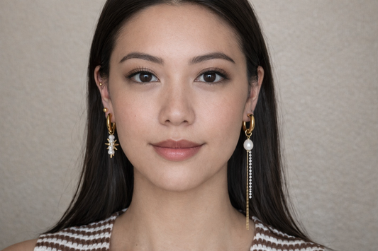 Golden Asym Hoops