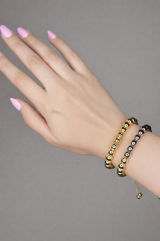 Beaded Stainless Steel Bracelet